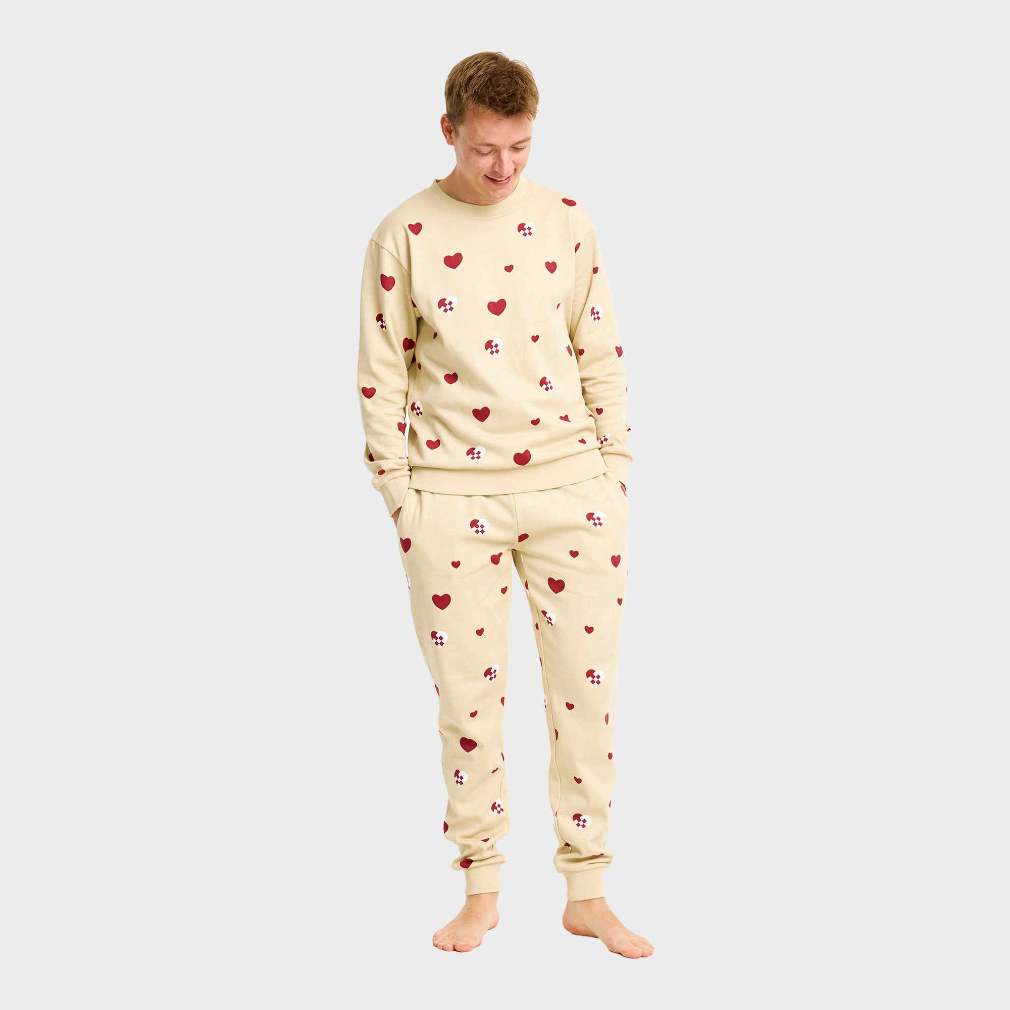 Julehjerte sweatset - Herre